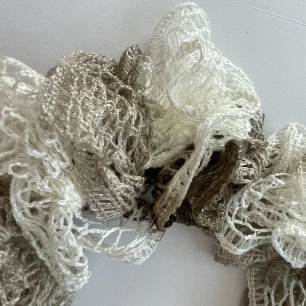 Crochet Ruffle Boa Scarf - Picture 2 of 4